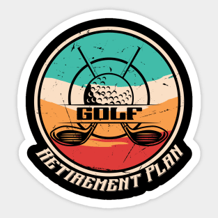 Golf Retirement Plan Sticker